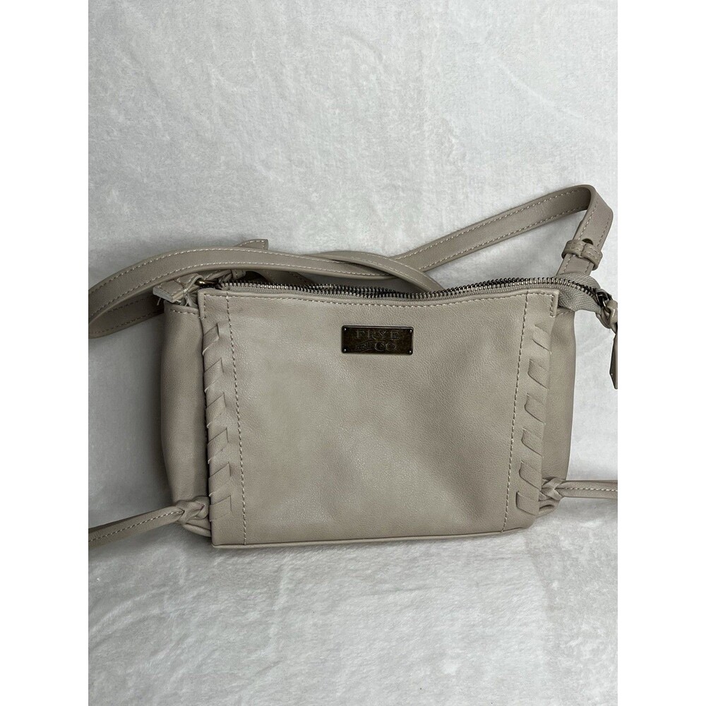 Frye & Co Aurora Crossbody Bag Purse Beige Cream 9x6 - Picture 1 of 5
